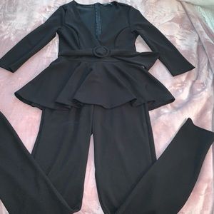 Fashion Nova Peplum Jumpsuit (NEVER WORN)